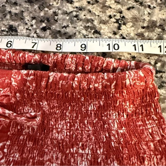 Cynthia Rowley Boho Maxi Skirt Red Floral Button Front Tassel High Waist M - Picture 7 of 9